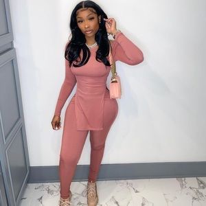 LONG SLEEVE TWO PIECE SET! Brand new. Only one COLOR LEFT BLACK Size Small